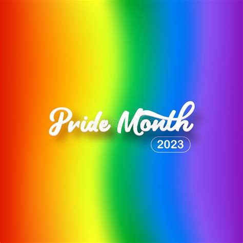 Pride Month 2023 Square Banner With Gradient With Pride Colors Flag