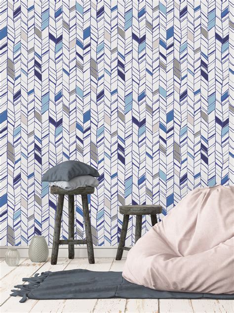 Purple Chevron Removable Wallpaper Peel And Stick Etsy Removable
