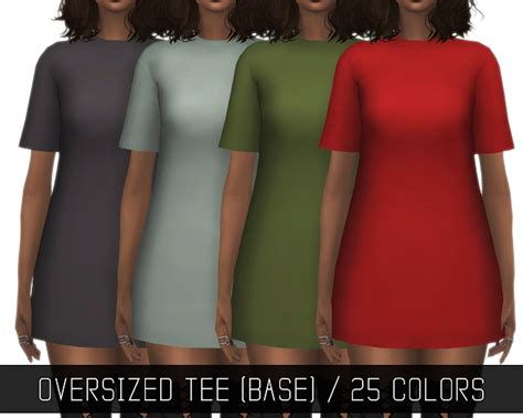 Sims 4 Ccs The Best Oversized Tee By Simpliciaty