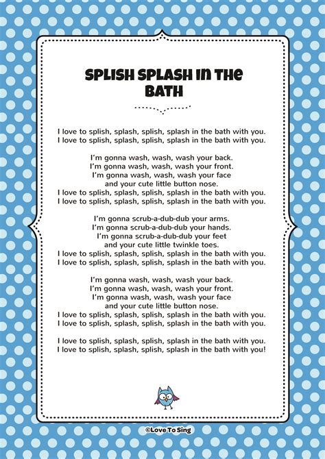 Bath Song Splish Splash In The Bath Free Kids Video And Lyrics