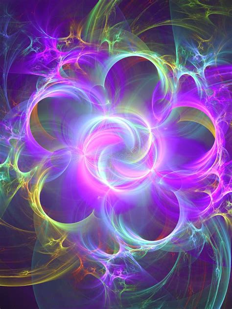 Purple Abstract Fractal Background 3d Rendering Illustration Stock