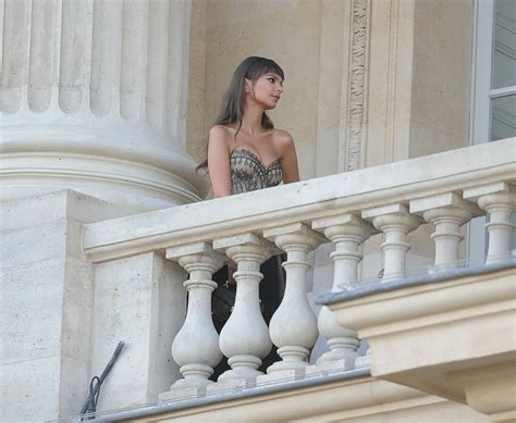 Emily Ratajkowski Photoshoot On A Balcony In Paris