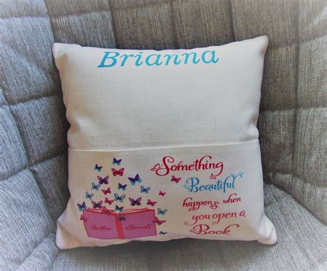 Personalized Childrens Book Pillow Butterfly Theme Etsy