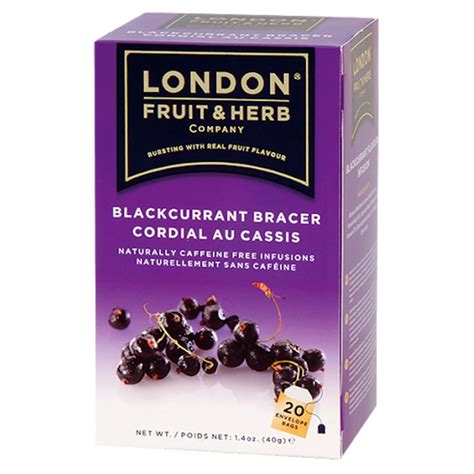 Té Black Currant Bracer London Fruit And Herb 20 Tés London Caja Con 20