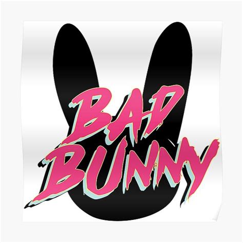 Pósters Bad Bunny Logo Redbubble