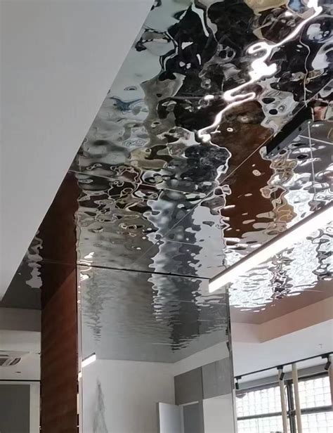 Water Ripple Effect Stainless Steel Ceiling Ceiling Design Metal Panel Ceiling Water Ripples