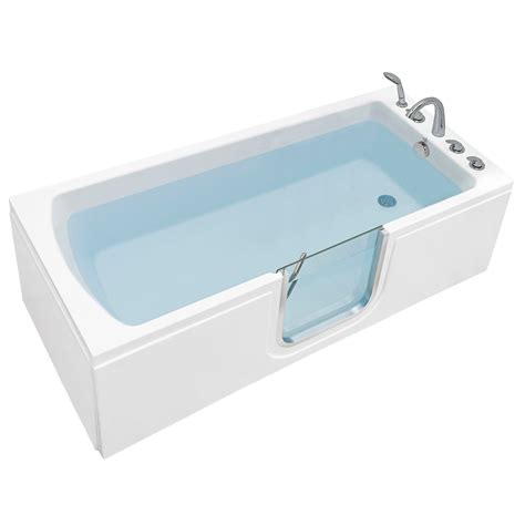 Ella S Bubbles Laydown 32 X 72 White Acrylic Soaking Walk In Bathtub Us Bath Store