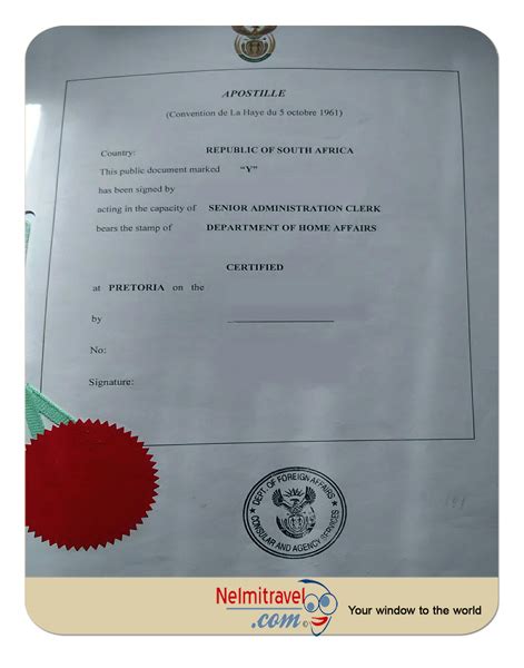 Apostille And Legalize Documents In South Africa Nelmitravel