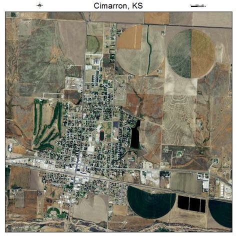 Aerial Photography Map Of Cimarron Ks Kansas