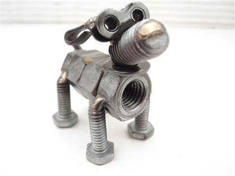 12 watchers 12 watchers 12 watchers. Nuts and Bolts Dog Sculpture | Dog sculpture, Dog and Metals