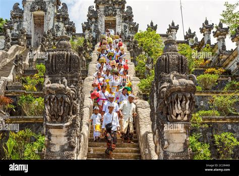 Bali Indonesia November 29 2019 The Religion Ceremony At Temple Of