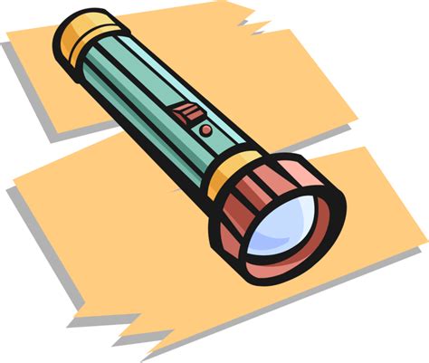 Flashlight Clipart Torch Light Vector Graphics Transparent Cartoon
