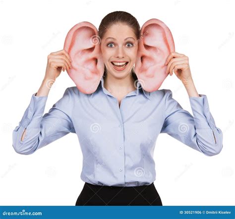 Young Woman With Big Funny Ears Stock Photography