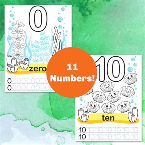 Numbers 0 10 Writing Practice Printables And Coloring Pages Etsy