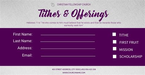 Copy Of Tithe And Offerings Envelope Postermywall