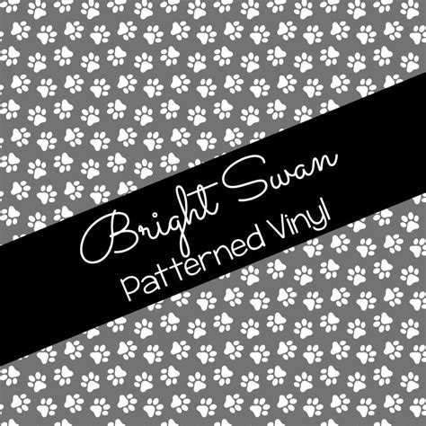 Patterned Vinyl And Htv Paw Prints 14 Bright Swan