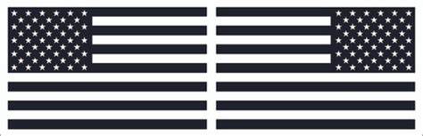 American Flag Sticker Set Black And White 187pb