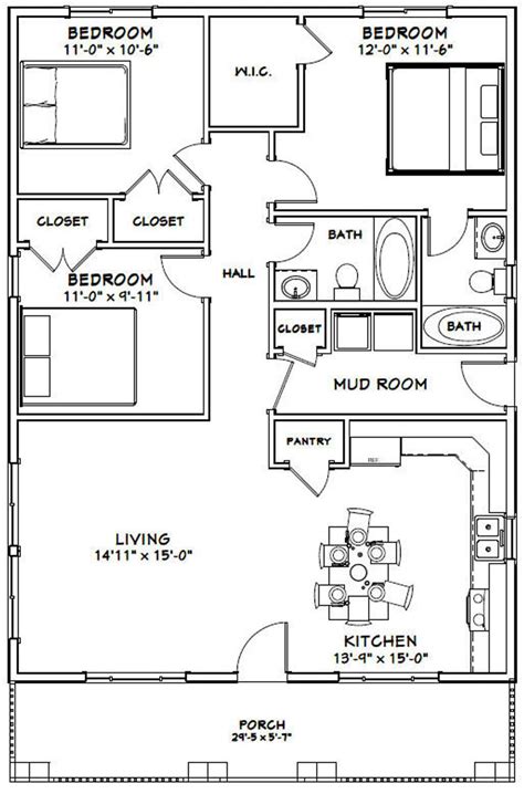 10 marla modern house design 30′ x 75′. 30x40 House 3-Bedroom 2-Bath 1200 sq ft PDF Floor | Etsy ...