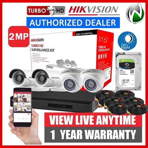 Hikvision 4channel Kit 2mp Hd Cctv Package 1080p 4 Camera Mobile View