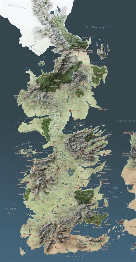 Game Of Thrones Westeros Map Hbo Game Of Thrones Map Westeros Map
