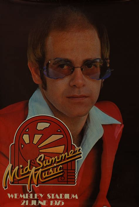 Original Vintage Elton John Poster Midsummer Music Wembley Etsy