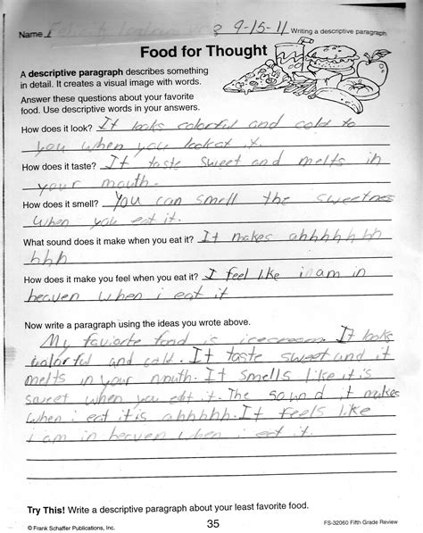 5th Grade Writing Worksheets