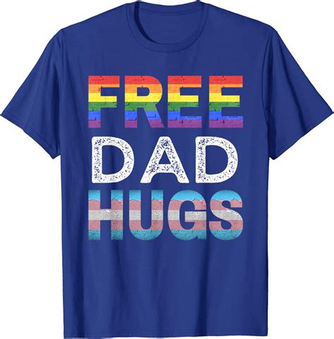 Mens Free Dad Hugs LGBTQ Gay Pride Month Proud Ally T Shirt