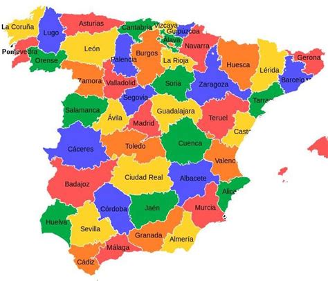 Mapa Espanha Provincias Mapa