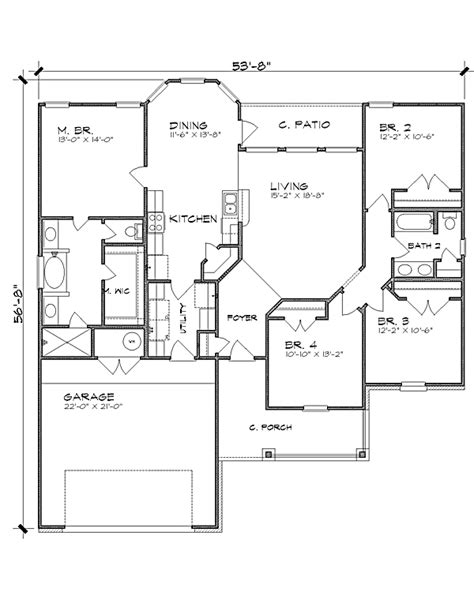 The Oakwood 4221 4 Bedrooms And 25 Baths The House Designers