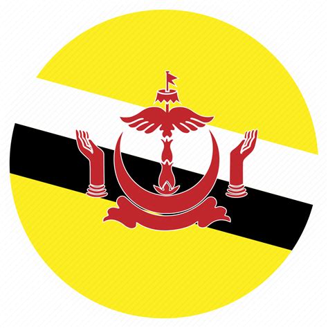 Asia Brunei Country Flag Nation Round Icon Download On Iconfinder