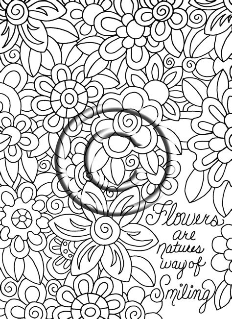 Instant Download Coloring Page Hand Drawn Zentangle Inspired