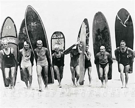 Vintage Surfers Photography Print Men Surfing Beach Poster Etsy