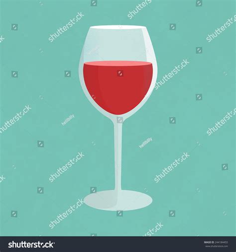 Glass Red Wine Simplistic Vector Illustration Stock Vector Royalty Free 244184455 Shutterstock