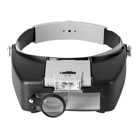 wholesale microscope led light 10x helmet style magnifying glass headband magnifier glass with