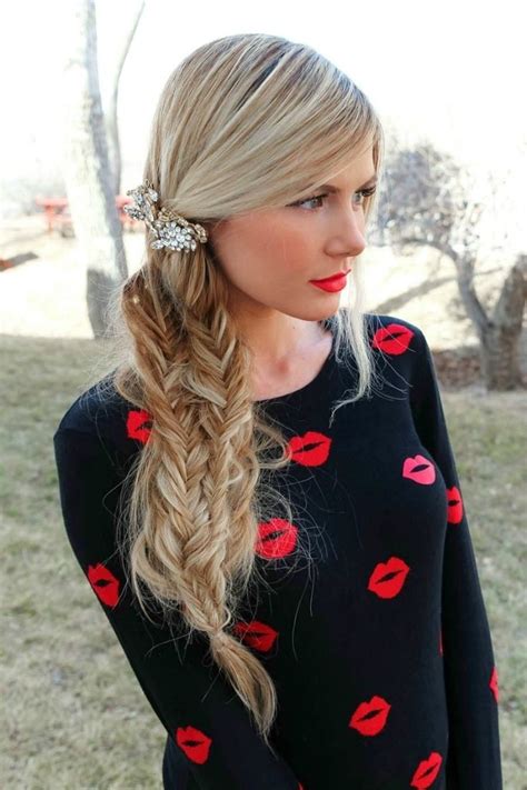 Part your hair into two sections, and then fishtail each side. 23 Fancy Hairstyles for Long Hair | Styles Weekly