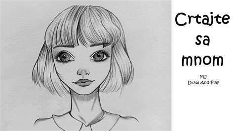 Kako Se Crta Devojcica Sa Kratkom Kosom How To Draw A Girl With Short