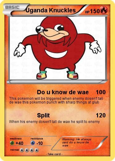 Pokémon Uganda Knuckles 112 112 Do U Know De Wae My Pokemon Card