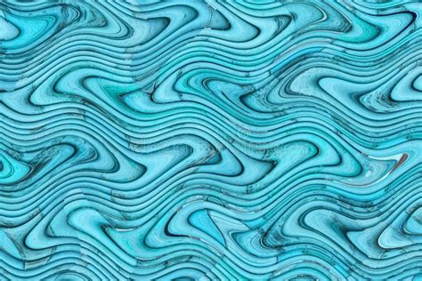 Blue Tur Quoise Abstract Wavy Pattern Background Stock Illustration