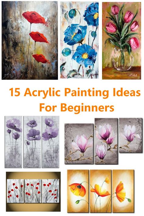 15 Acrylic Flower Painting Ideas For Beginners Abstract Flower Paint