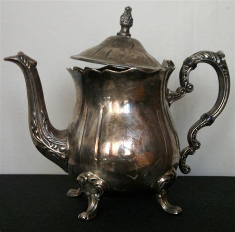 Silver Plated Teapot Moroccan Serving Teapot Handmade Of Brass Silver