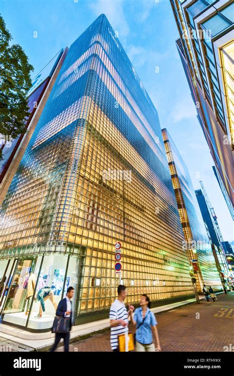 Architecture Tokyo Hermes Ginza Renzo Piano Ginza District Japan Stock