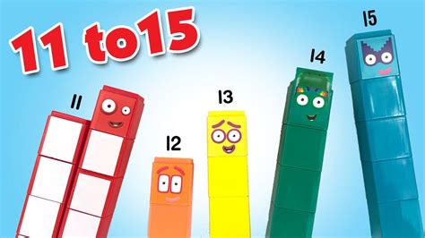 Lets Build Numberblocks 11 To 15 Building Blocks Set Of 55 By Cbeebies