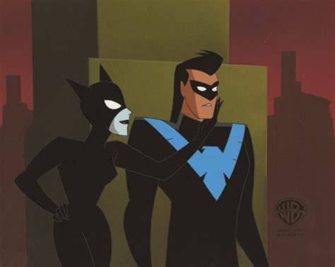 The New Batman Adventures Original Production Cel Catwoman And Nightw