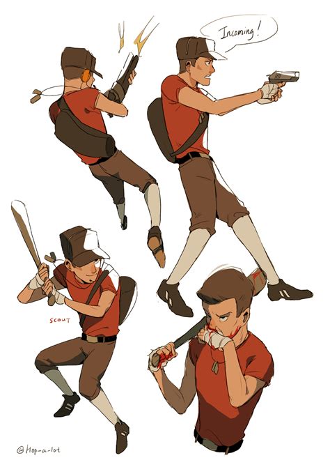 Tf2 Scout P嗶 Illustrations Art Street