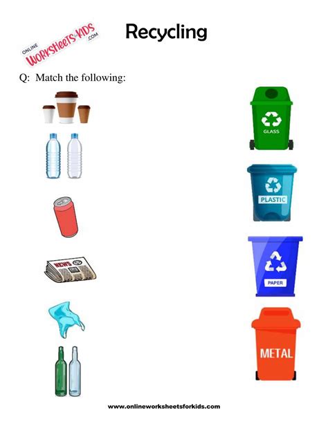 Reduce Reuse Recycle Worksheets For 1st Grade 1