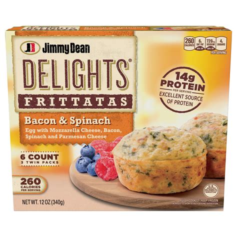 Jimmy Dean Delights Bacon And Spinach Frittatas Shop Entrees And Sides