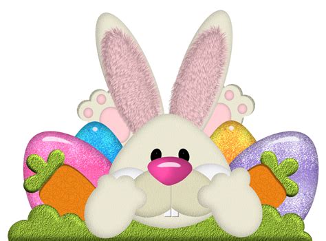 Easter Bunny With Eggs Transparent Png Clipart