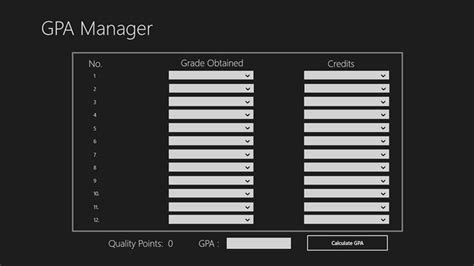 There cannot be specified a standard formula for converting sgpa/cgpa into. GPA Manager for Windows 8 and 8.1