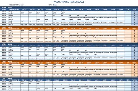Monthly Schedule Template Excel Template Business