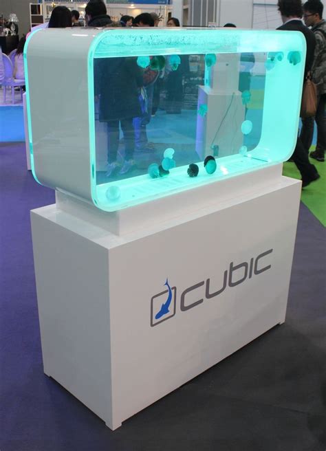 Pulse 280 Jellyfish Aquarium Containing Blue Blubber Jellyfish Made By